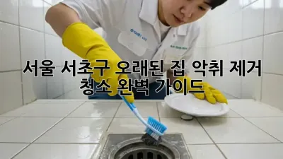 서울 서초구 오래된 집 악취 제거 청소 완벽 가이드