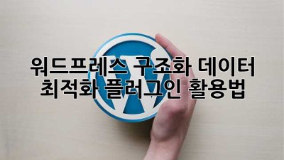 워드프레스 구조화 데이터 최적화: 플러그인 활용법