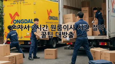 혼자서 2시간 원룸이사? 시간 절약 꿀팁 대방출!